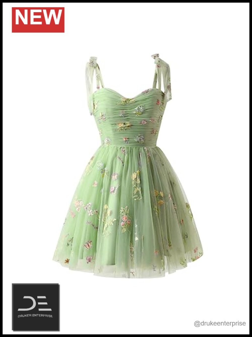 Tulle Prom Dress Sweetheart Flower Embroidery Mini Homecoming